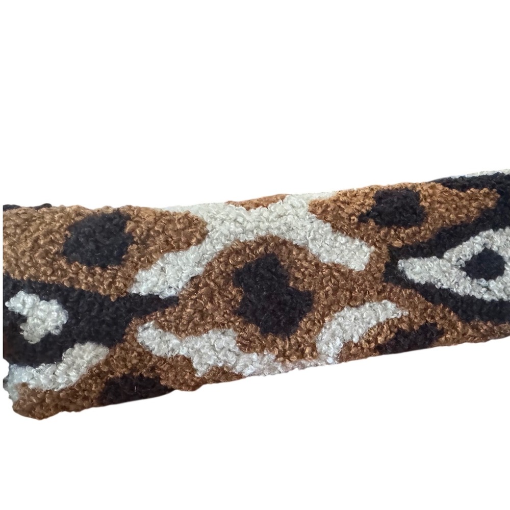Cleobella Leopard Print Carpet Nesting Cosmetic Pouch Set of 3 Leather Trim Boho - Picture 10 of 10